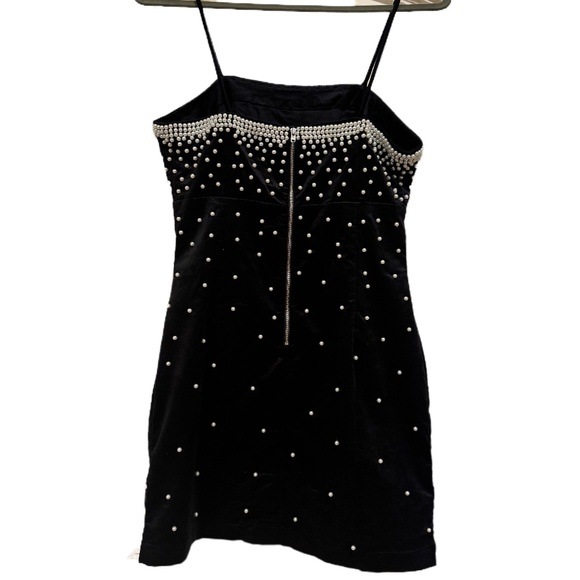 Maeve Pearly LBD Velvet Mini cocktail dress Size 6 - Picture 2 of 5